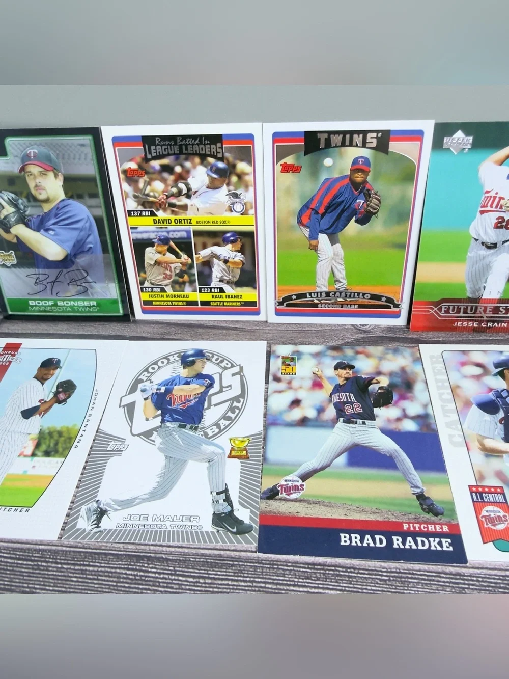 Minnesota Twins Card Lot 12x Mauer Ortiz Radke Chrome Rookie +